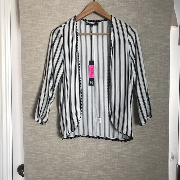 House of Harlow 1960 Striped  West Bed Jacket XS - Picture 2 of 6